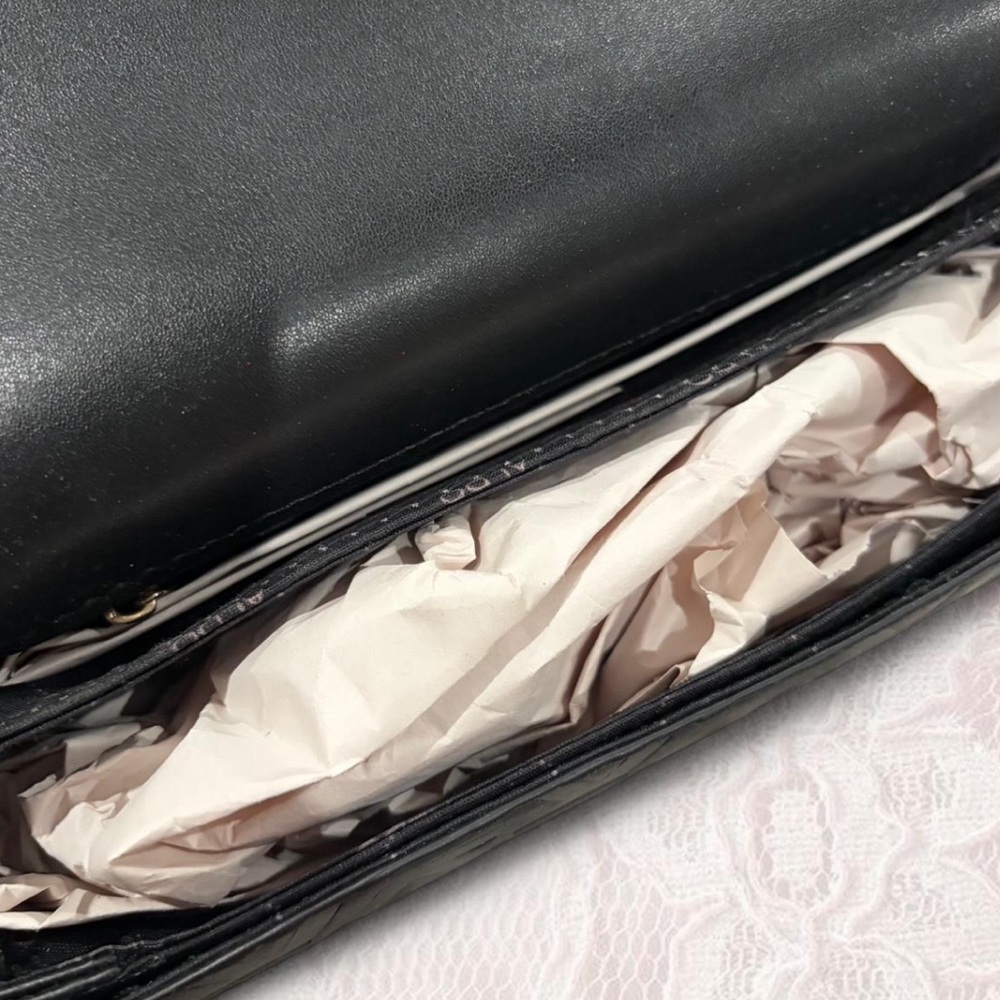 Aldo Black Clutch with Gold Chain Accent - Picture 5 of 5